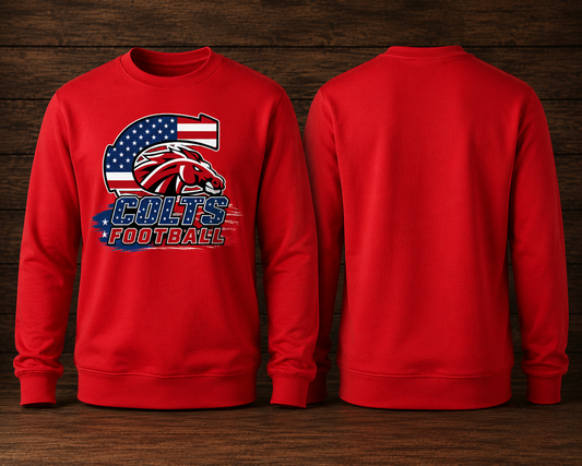 Classic Colts Football Crew Neck Sweatshirt