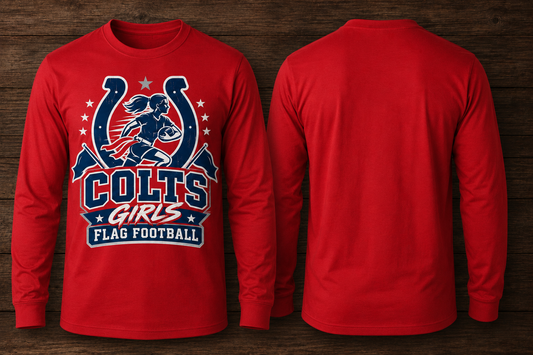 Girls Flag Primary Long Sleeve Tee