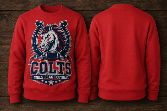 Girls Flag Secondary Crew Neck